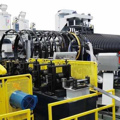 HDPE Double Wall Corrugated Pipe Extrusion Machine 3000 Mm 800Mpa Spiral Structure